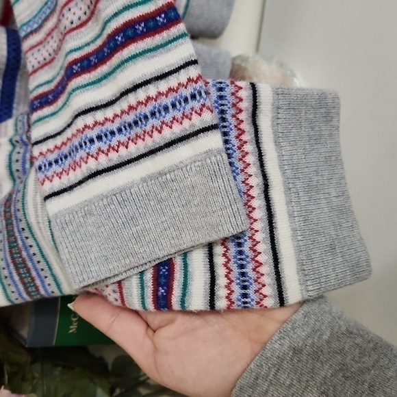 Lambs wool Blend Talbots Sweater Cardigan Collegiate Large Medium Modest - Picture 5 of 11